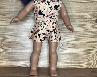 Pijamas de muñeca - Pijamas de muñeca de 18 pulgadas - Ropa de muñeca personalizada - Ropa de muñeca de 18 pulgadas