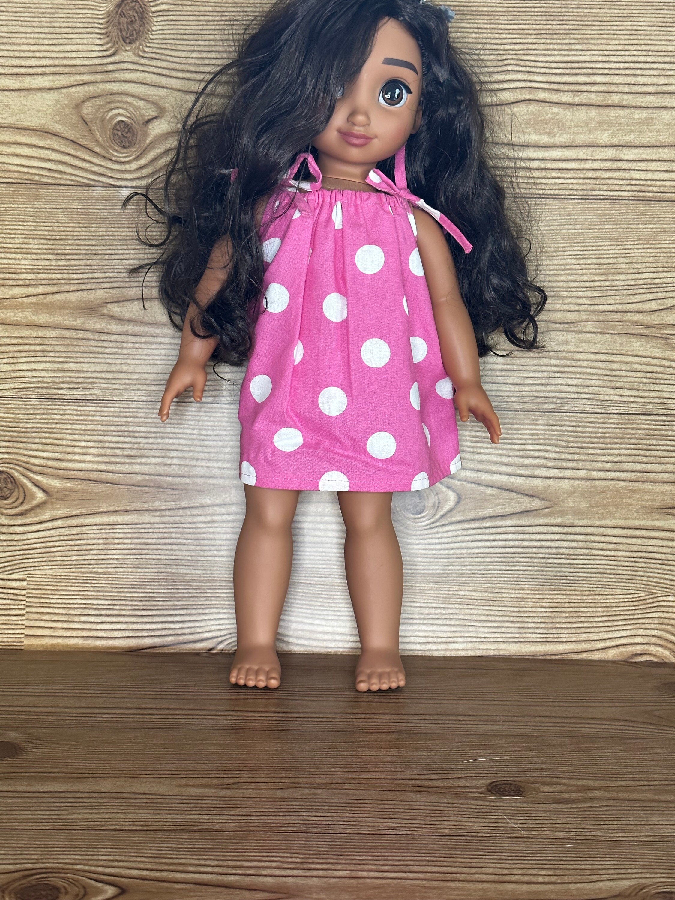 Doll Drawstring Dress - 18 Inch Doll Dress - Custom Doll Dress