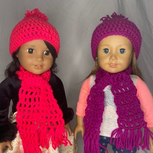 Crochet Doll Hat - Doll Clothes - 18 inch Doll Clothes - Custom Doll Clothes - Doll Hat