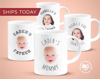 Custom Baby Face Mug: Personalized Photo Gift for Mom
