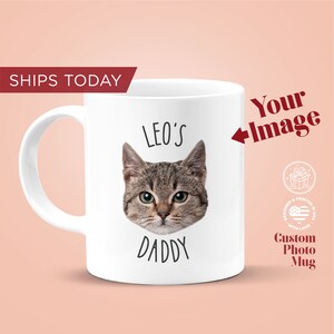 Pet Custom Face Mug  / Custom Daddy Mug / Father&#39;s Day Gift Mug / Personalized Mug / Face Mug / Photo Mug / Gift for Dad /Same Day Shipping