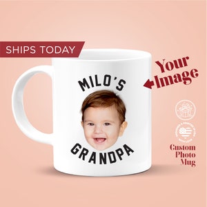 Custom Face Mug  / Custom Grandpa Mug / Father&#39;s Day Gift Mug / Personalized Mug / Face Mug / Photo Mug / Gift for Dad /Same Day Shipping