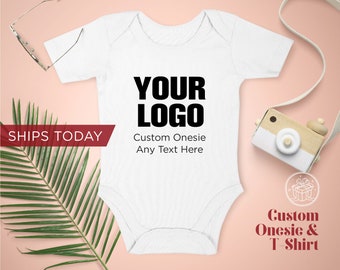Custom Logo Onesie® / Toddler T-Shirt / Personalized Baby Onesie® / Personalized Gift /  Ships Same Day