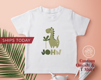 Custom Dinosaur Onesie® and Toddler T-Shirt / Personalized Name Onesie® and T-shirt / Personalized Gift /  Same Day