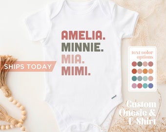 Custom Baby Nickname Clothes - Personalized New Baby Name Onesie® | Perfect Keepsake Gift for Baby | Handcrafted and Customizable