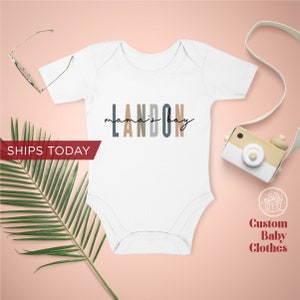 Mama's Boy Personalized Onesie® and Toddler T-Shirt / Mother's Day Gift / Baby Onesie®s & T-Shirt / Personalized Gift /  Same Day