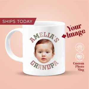 Custom Face Mug  / Custom Grandpa Mug / Father&#39;s Day Gift Mug / Personalized Mug / Face Mug / Photo Mug / Gift for Dad /Same Day Shipping