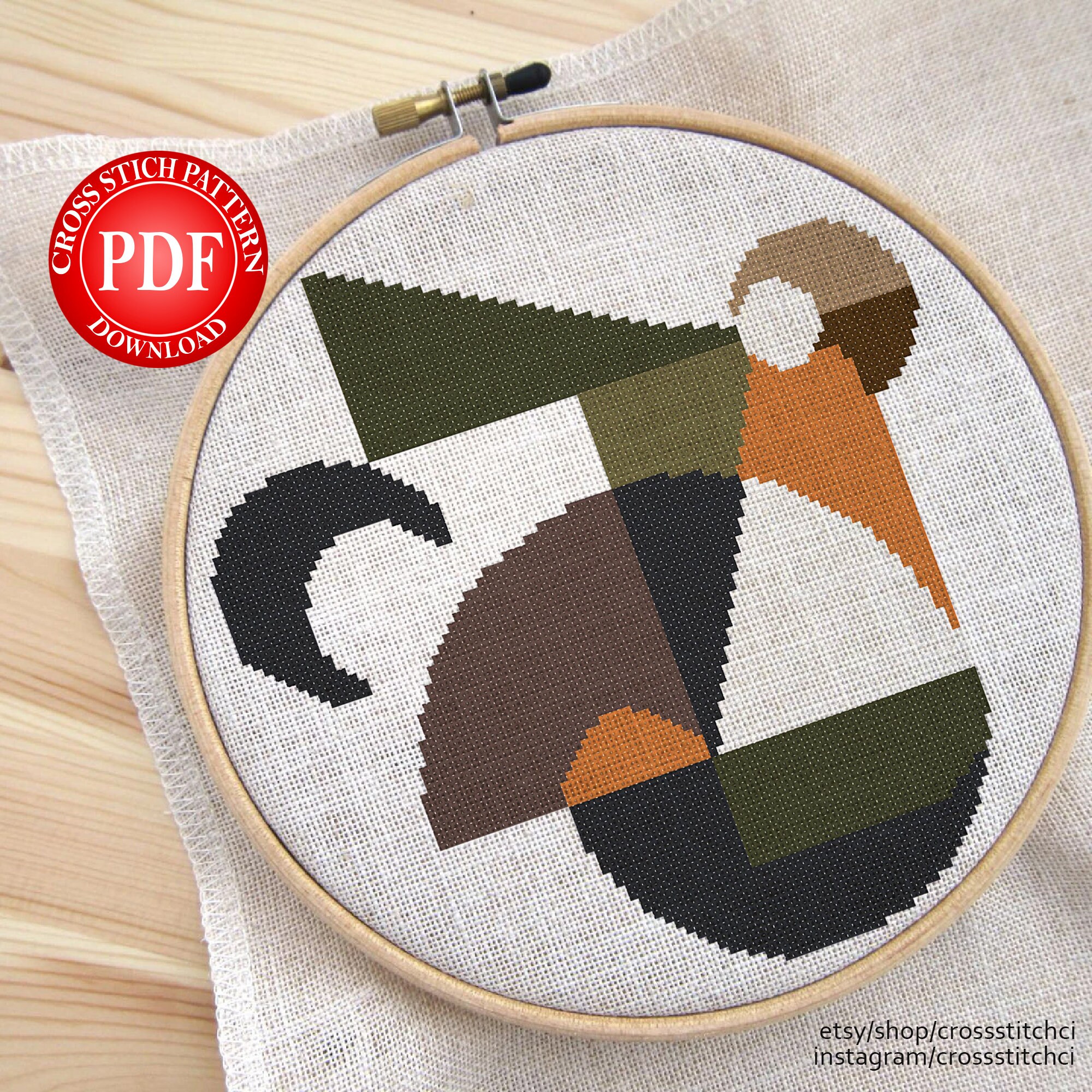 Abstract Cross Stitch Pattern PDF Download Easy Make Etsy