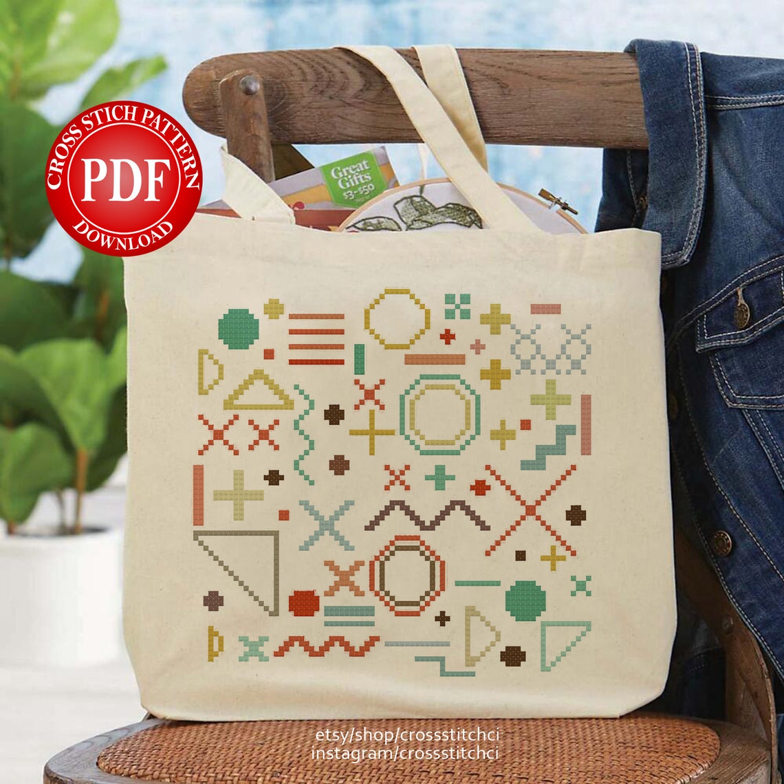 Geometric Shapes Mathematical Cross Stitch Pattern PDF Etsy