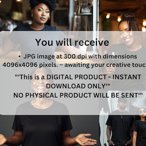 May include: A digital download of a high-resolution JPG image featuring four people in a cafe setting. The image is 4096x4096 pixels and 300 dpi. The text "This is a DIGITAL PRODUCT - INSTANT DOWNLOAD ONLY" and "NO PHYSICAL PRODUCT WILL BE SENT" is included in the image.