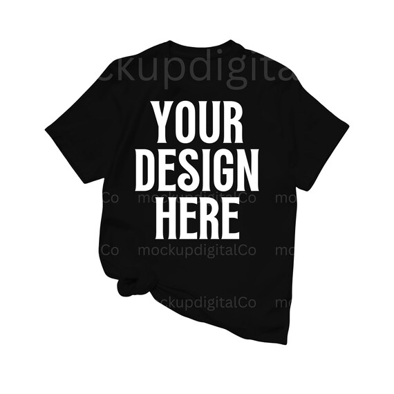 Black Unisex Tshirt Mockup, Flat Lay Shirt Mock Up, Shirt Mockup, Print on Demand