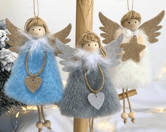 Hanging Angel, Angel Figurine, Christmas Angel, Christmas Tree Ornaments, Christmas Gift Tags, Holiday Christmas Decoration