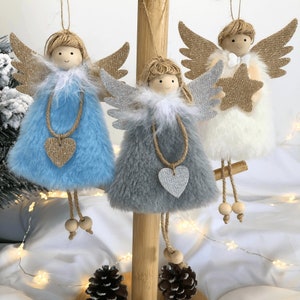 Hanging Angel, Angel Figurine, Christmas Angel, Christmas Tree Ornaments, Christmas Gift Tags, Holiday Christmas Decoration