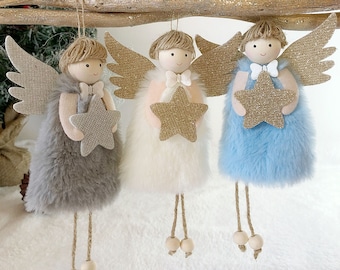 HANGING ANGEL, BOY Angel, Hanging Figurine, Christmas Angel, Christmas Tree Ornaments, Holiday Decor, Ornaments, Christmas Gift Tags