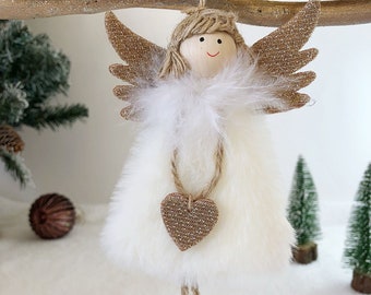 Amosfun Christmas Doll Hanging Plush Ornament Xmas Tree Hanging Decoration Ornaments Angel Santa Snowman Elk Figurine Amosfun Christmas Doll Hanging Plush Ornament Xmas Tree Hanging Decoration Ornaments Angel Santa Snowman Elk Figurine