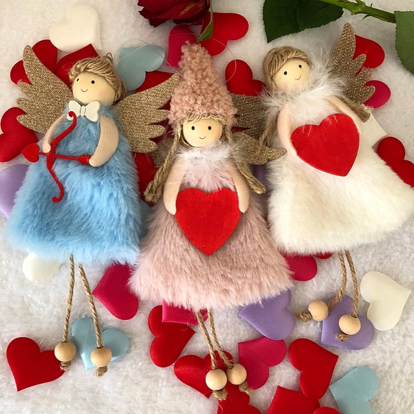 Hanging Angel, Valentine's Angel, Love Angel, Heart Angel, Valentine's Gift Tags, Valentine's Gift, Mother's Day, Angel Ornament