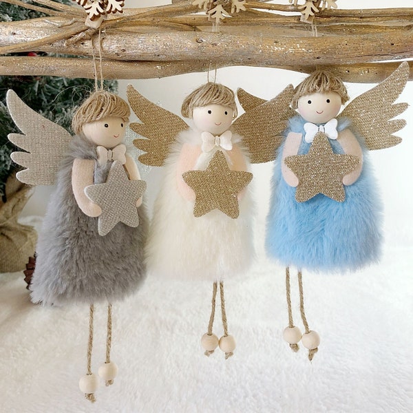 HANGING ANGEL, BOY Angel, Hanging Figurine, Christmas Angel, Christmas Tree Ornaments, Holiday Decor, Ornaments, Christmas Gift Tags