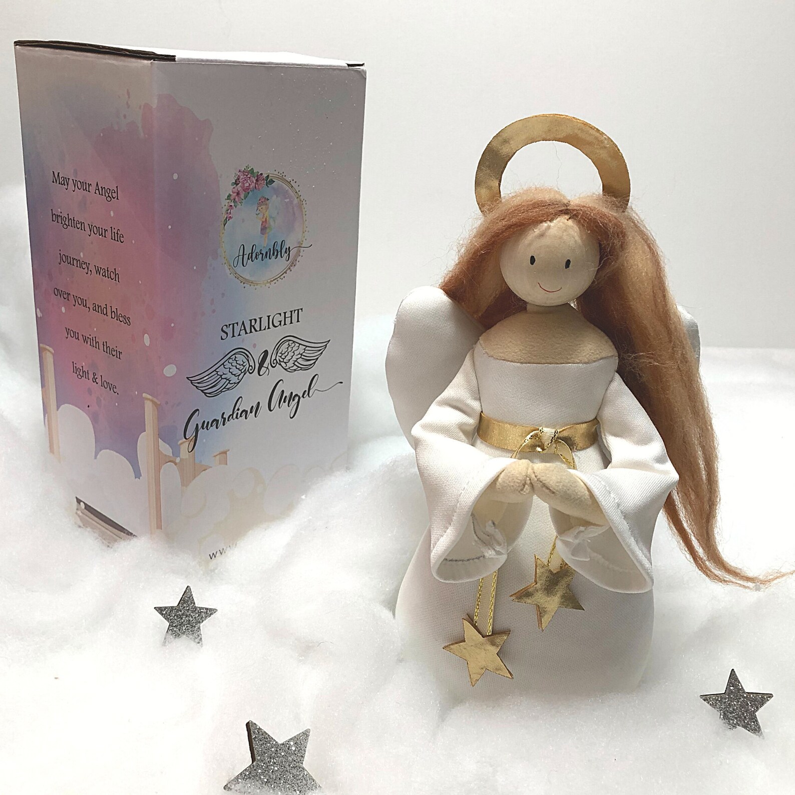 Starlight Guardian Angel Handmade Angel Figurine Christmas Etsy