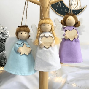Hanging Angel, Angel Figurine, Christmas Angel, Christmas Tree Ornaments, Christmas Gift Tags, Holiday Christmas Decoration