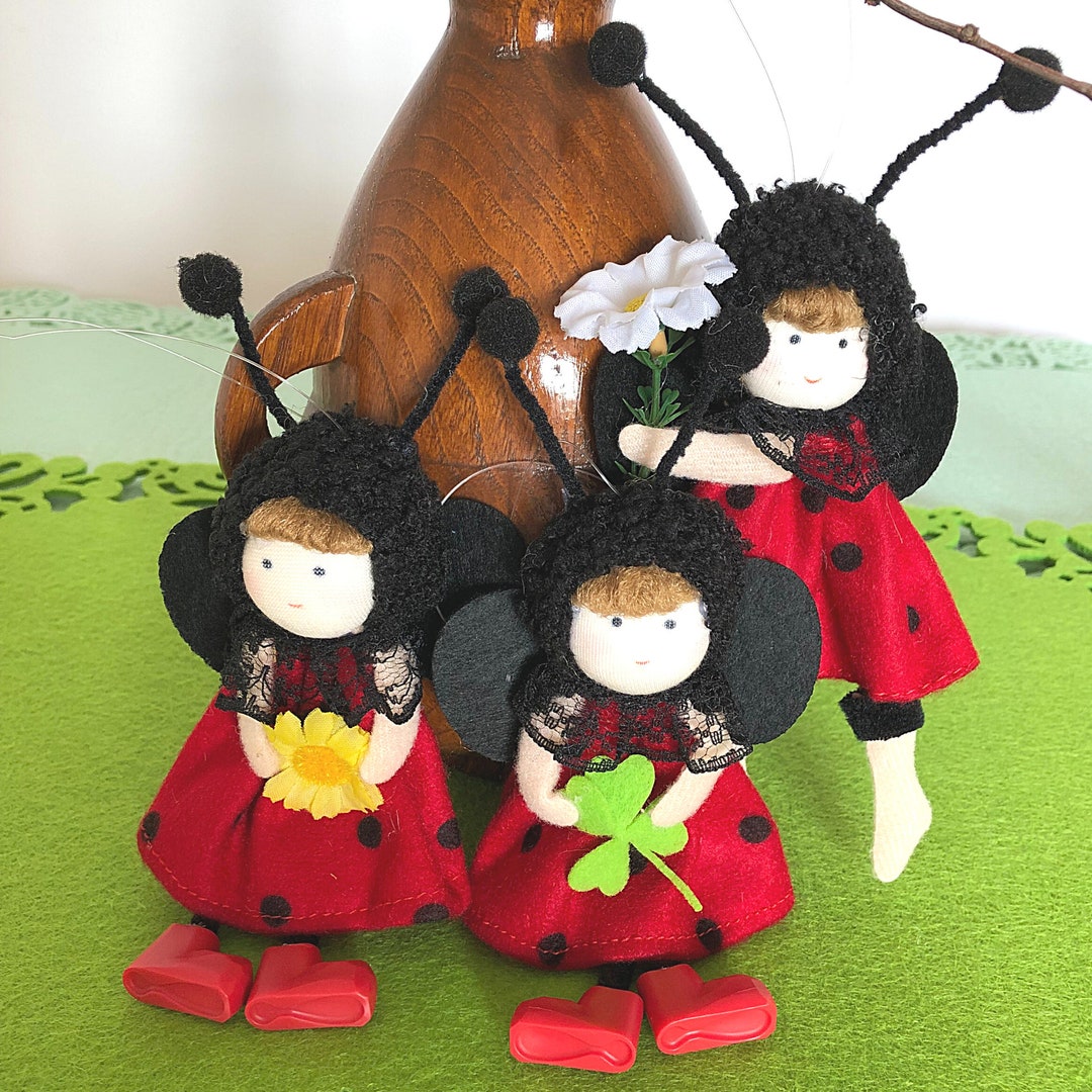 Handmade Ladybug Hanging Ornament, Wool Spring Decor - Etsy