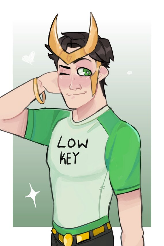Loki Lowkey Small Art Print Etsy Loki Lowkey Small Art Print Etsy