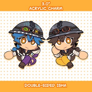 Isha from Arcane, Double-Sided, 3&#39;0&quot; Acrylic Charm