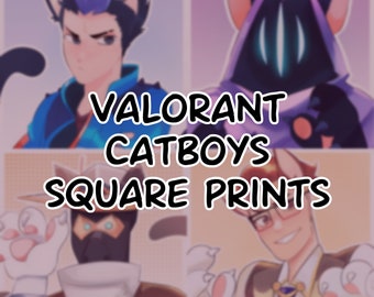 Catboy Valorant Square Prints