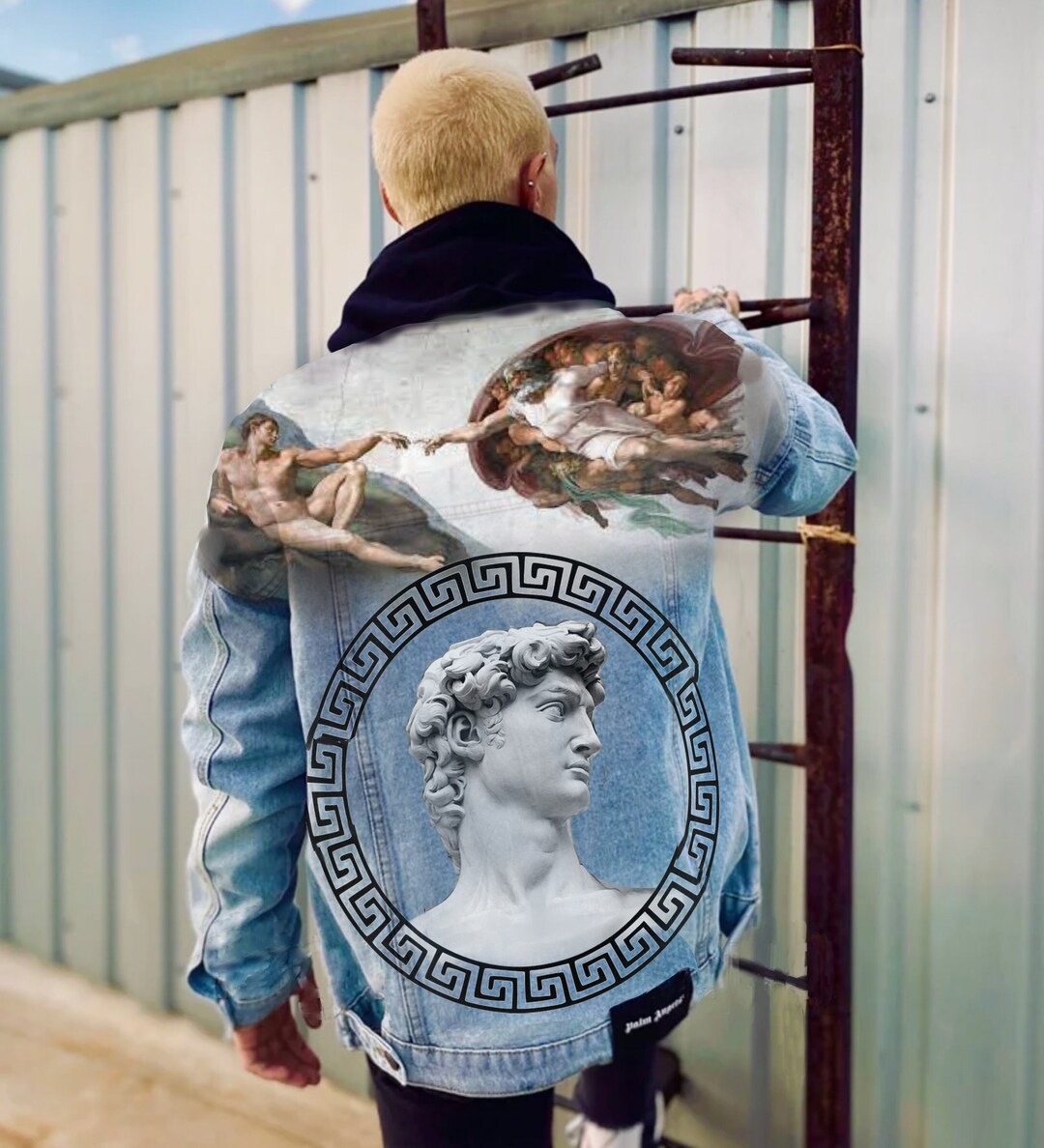 Painted Versace Jeans Jackets Hand Painted Custom Denim Jacket