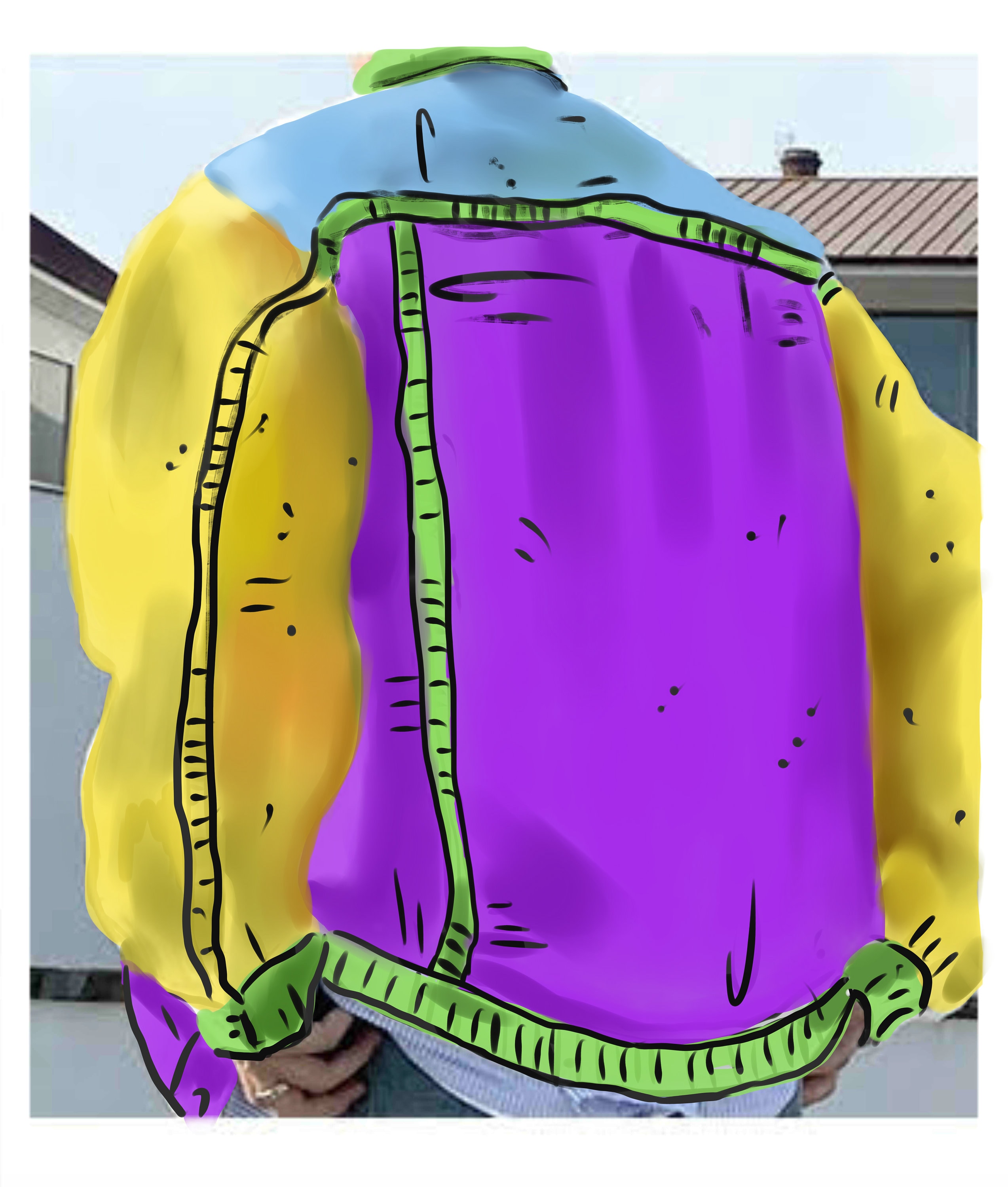 Custom Cartoon denim jacket Hand painted jacket men’s | Etsy