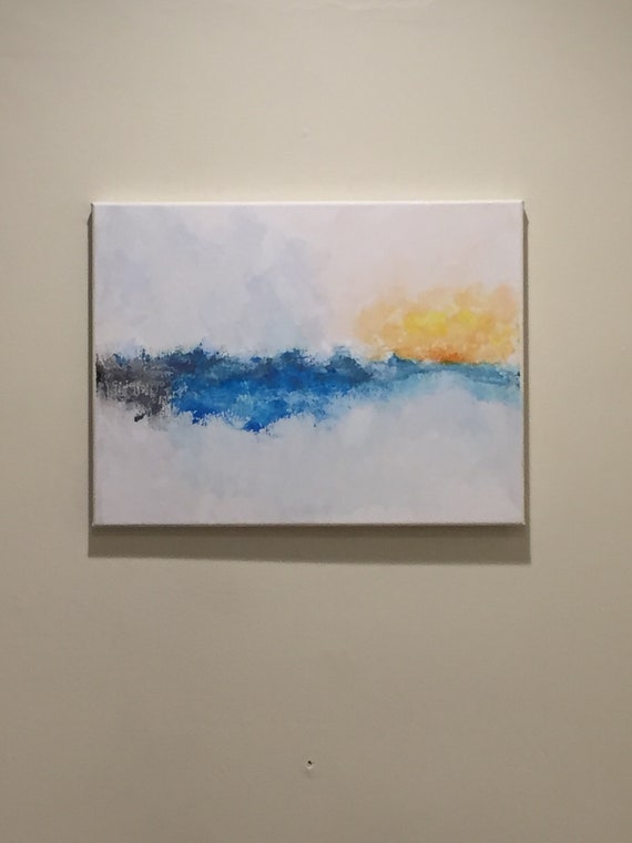 オリジナル抽象アクリル画 - SUNSET F // 16