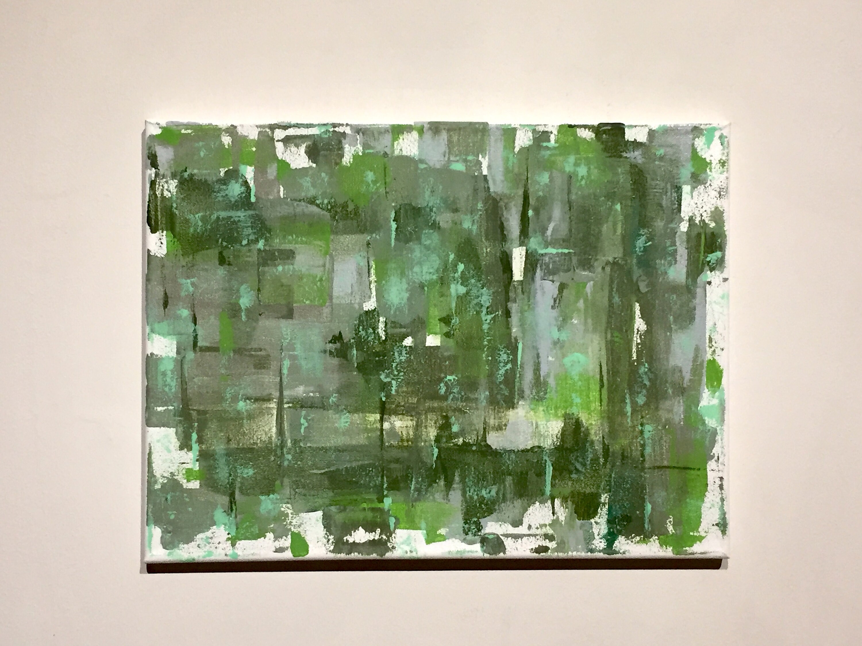 ORIGINAL Abstract acrylic painting GROOVY GREENS // 16 | Etsy