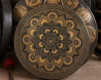 Handmade Tibetan Gong: Seven-Metal Alloy, Sound Healing, Chakra Cleansing
