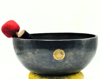 Handmade Singing Bowl: Seven Chakra Design, Meditation Sound Bath