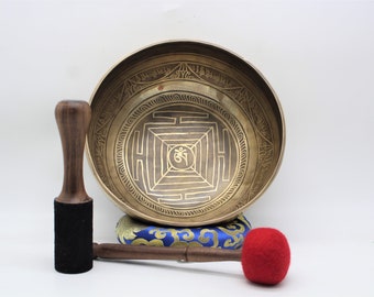 Himalayan Handmade  Antique Singing Bowl Handmade in Nepal-Meditation ,Healing, Sound Bath-Tibetan Bowl-Yoga And Relaxation-Chakra Balance