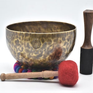 Full Moon Singing Bowl, 9 inch Handmade, Sound Bath, Tibetan Bowl, Yoga, and Relaxation