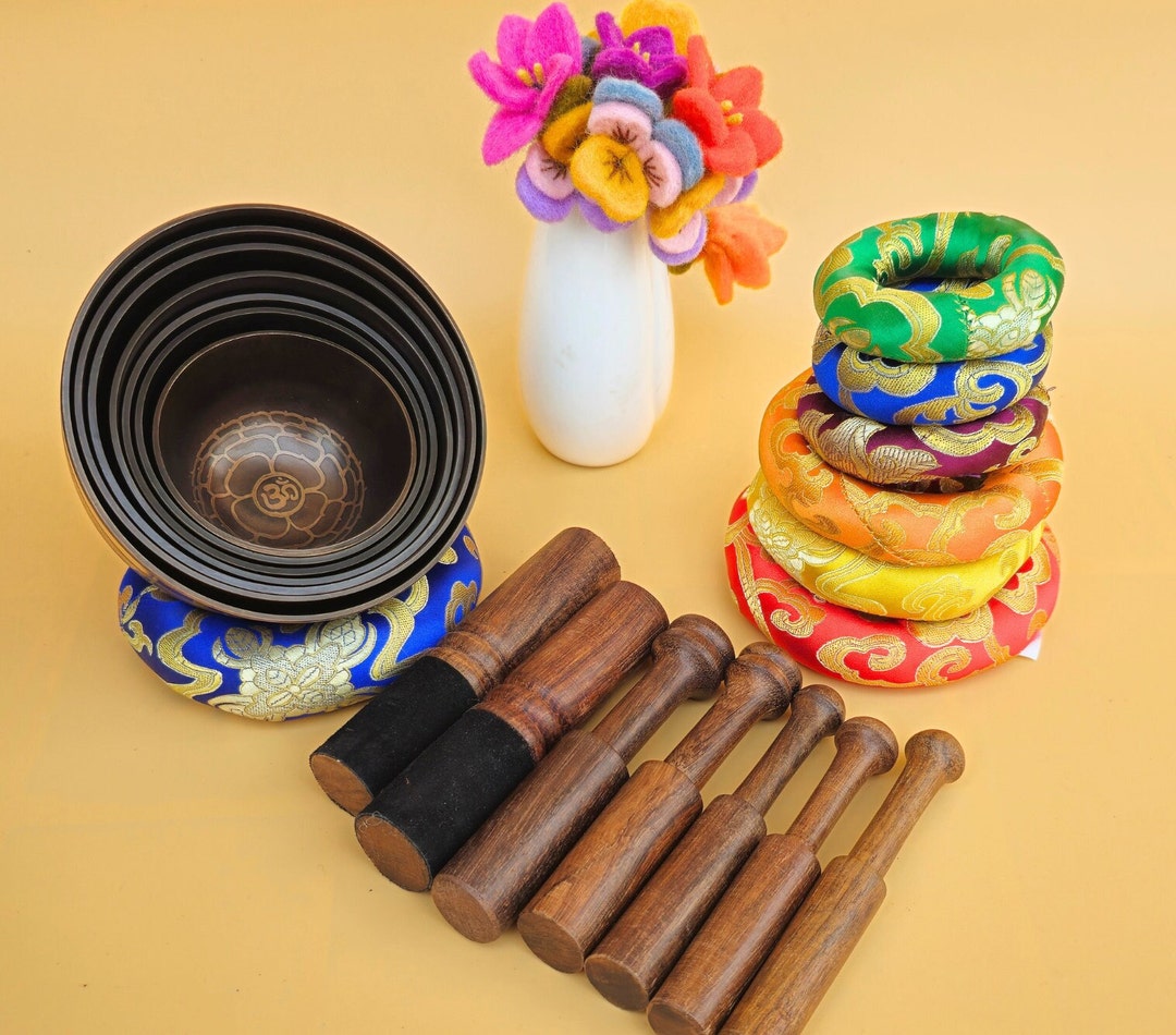 Set of Seven Tibetan Singing Bowl - Handmade Sound Bowl - Sound Healing ...