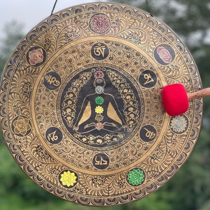 Handmade Seven Chakra Gong: Tibetan Sound Healing Bell