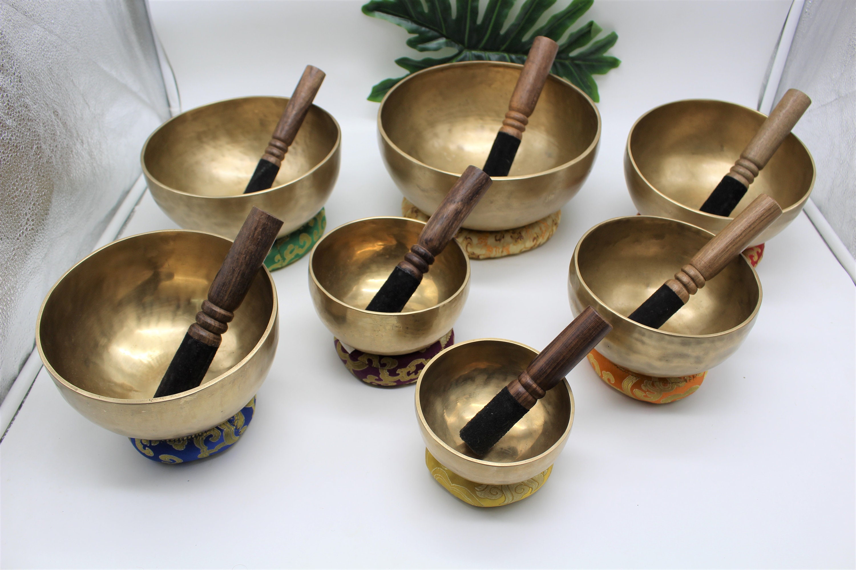 Authentic Chakra Tuned Set of Seven Healing Singing Bowl From Nepal
