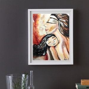 Mother and daughter | Print | Print | Digital Download | Wall Art | Downloadable Print | Mordern Art | printable in any size