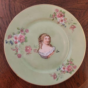 Rare Vintage PMR Bavaria Jaeger & Co. Portrait Plate 1940s