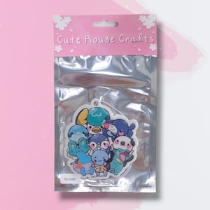 Water Friends, Water Monsters Air Freshener, Refreshing Air Freshener, Cute Air Freshener. Starter Monsters, Kawaii