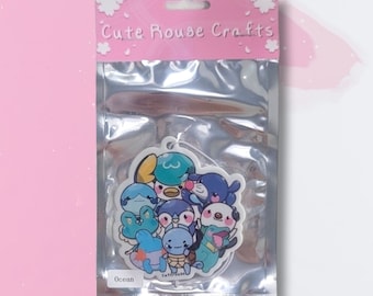 Amigos del Agua, Ambientador Monstruos del Agua, Ambientador Refrescante, Ambientador Lindo. Monstruos Iniciales, Kawaii