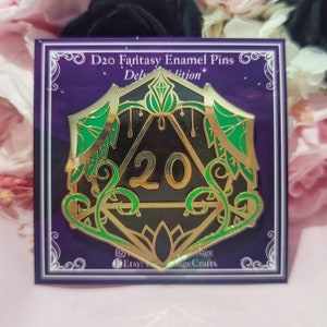 Druid Enamel Pin, D20 Class Pins, Dnd, Dungeons and Dragons, Pathfinder, Nature, Gift for Him, Gift for Her, Nerdy Gift, Gag Gift