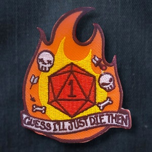 Critical Fail Nat 1 Patch, Iron-on Patch, DnD Patch, Dungeons and Dragons, Pathfinder Patch, Pf2e, 5e, Meme Patch