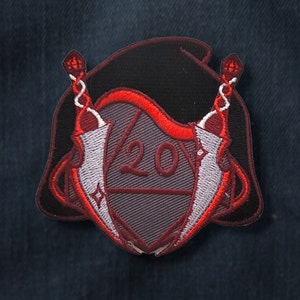 Rogue Patch, Dungeons and Dragons, DnD, D&D inspired iron-on patch, pathfinder, d20, embroidered patch
