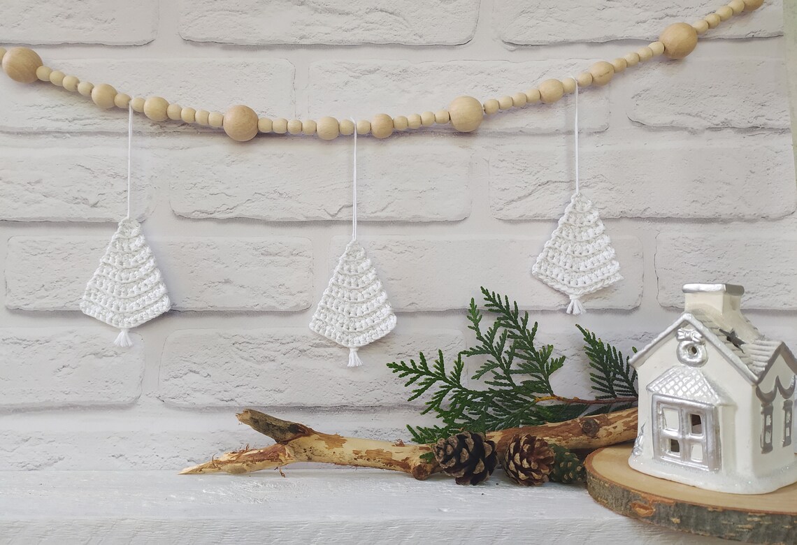 Garland sapin de Noël crochet Crochet guirlande de Noël | Etsy