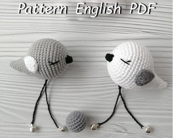 Crochet patterns bird only, pattern amigurumi, pdf pattern baby, crocheted patterns bird, nursery mobile crochet pattern, tutorial pattern