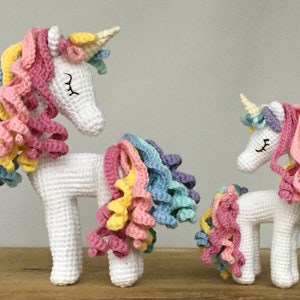 Crochet unicorn pattern, Amigurumi toy, Toys PDF, Unicorn patterns, Pony, Pastel newborn gift, Horse cotton, Rainbow unicorn, Baby mobiles