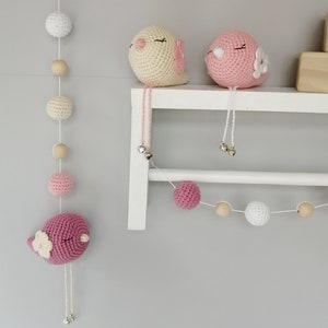 Pattern only birds, Amigurumi crocheted pattern, Birdy PDF, Digital, English only, Crochet ceiling mobile patterns, Flying bird, Birdie