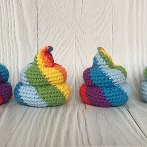 Crochet poop pattern, Pastel pooper PDF, Digital pattern poopy, Amigurumi toy pattern, Nursery decor, Unicorn rainbow poop, Stroller, Toys